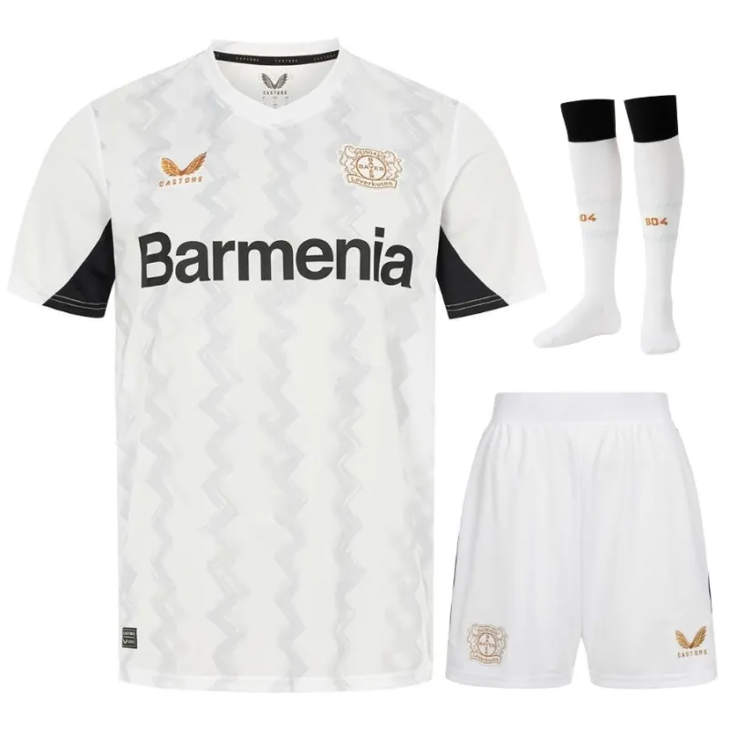 Maillot d'extérieur enfant du Bayer Leverkusen 2024/25 - Blanc