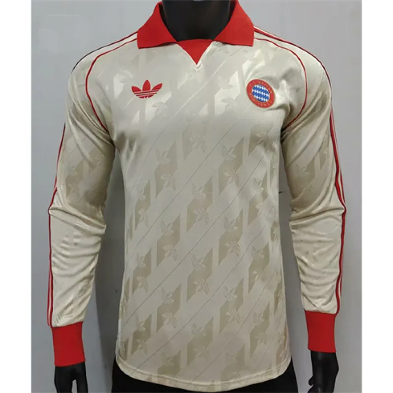 Maillot à manches longues édition joueur du Bayern Munich 2024/25 - Beige crème