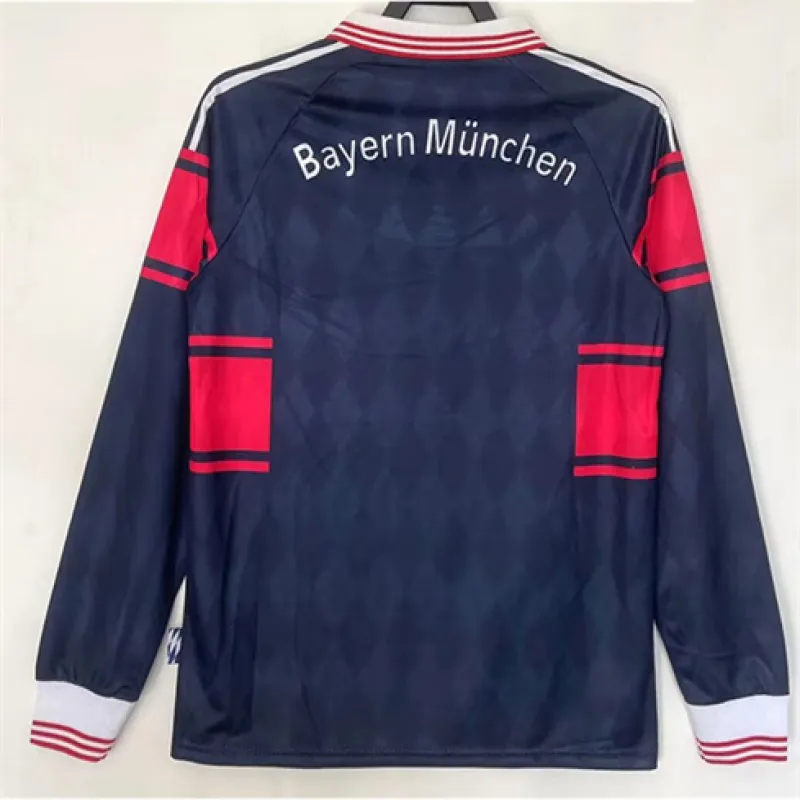 Maillot rétro à manches longues du Bayern Munich 1997-99 - Noir