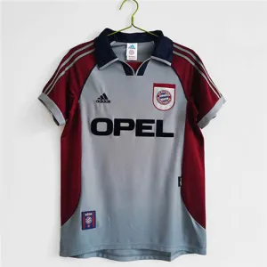 Bayern Munich 1998 - 1999 Away Retro Kit - Grey and White