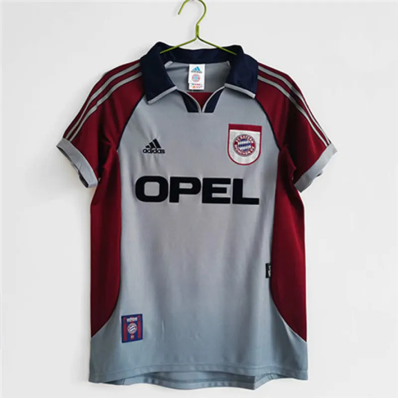 Maglia retro fuori casa della Bayern Munich 1998 - 1999 - Grigio e Bianco