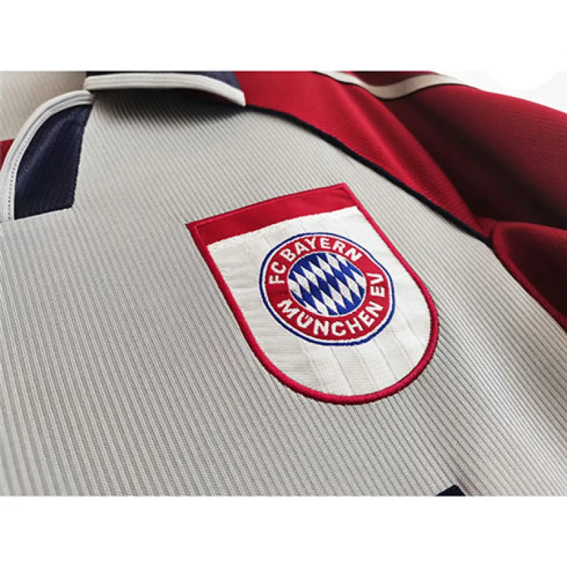 Maglia retro fuori casa della Bayern Munich 1998 - 1999 - Grigio e Bianco
