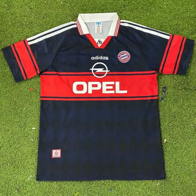 Maillot rétro de domicile du Bayern Munich 1997 - 1999 - Noir