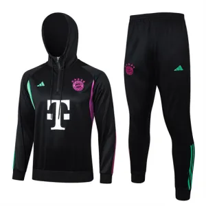 Abbigliamento sportivo con cappuccio della Bayern Munich 2024/2025 - Nero