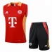 Bayern Munich 2024/25 red training jersey vest and shorts