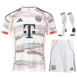 Kit infantil de Bayern Munich 2025/26 visita - Blanco
