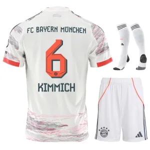 Kit infantil KIMMICH de Bayern Munich 2025/26 visita - Blanco