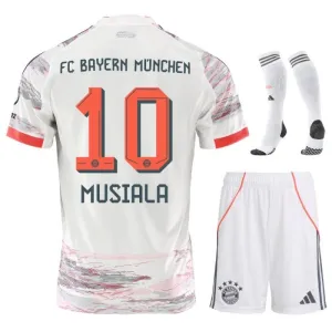 Kit infantil MUSIALA de Bayern Munich 2025/26 visita - Blanco