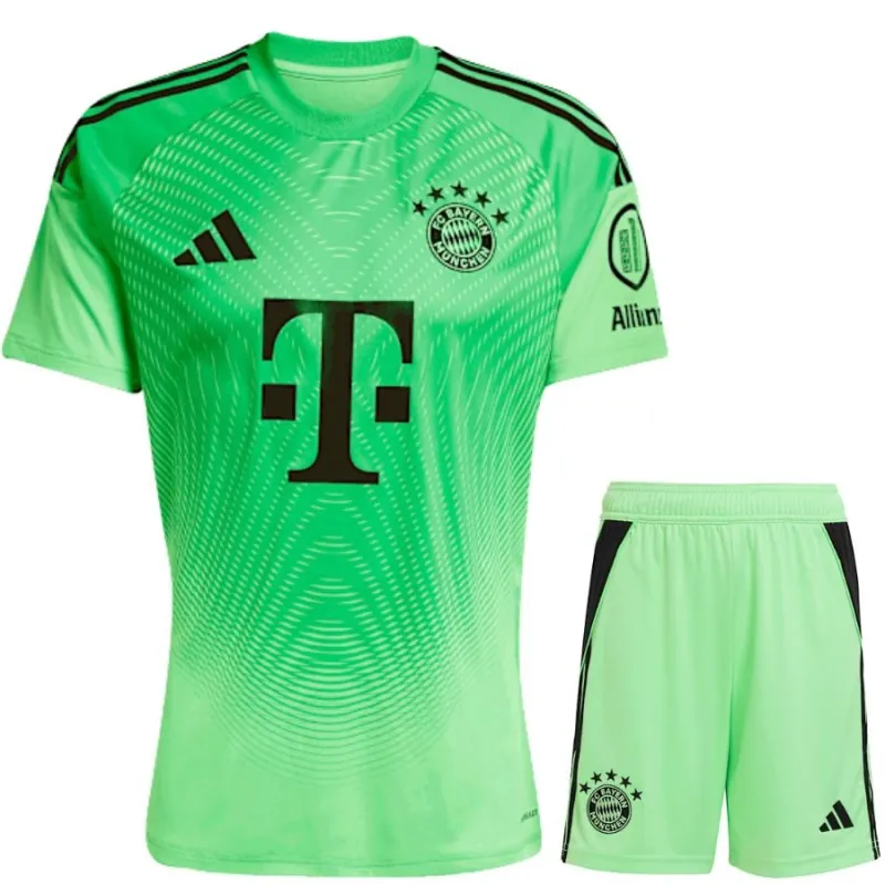 Maglia e shorts del portiere per bambini del Bayern Munich 2025/26 - Verde