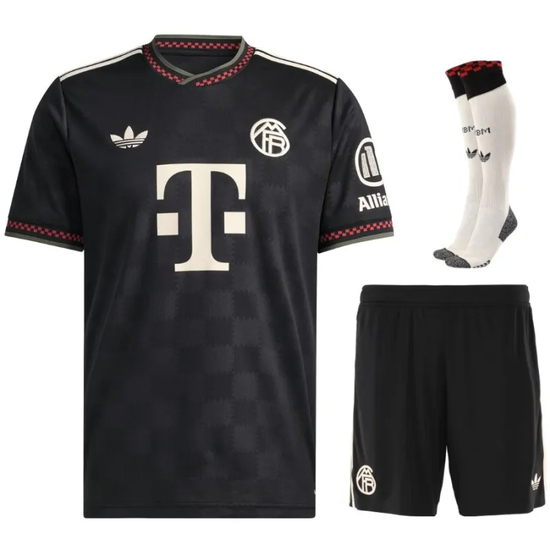 Conjunto de camiseta tercera para niños del Bayern Munich 2025/26 - Negra
