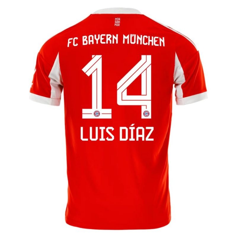 Bayern Múnich LUIS DIAZ Conjunto Infantil Local 2025/26 - Rojo