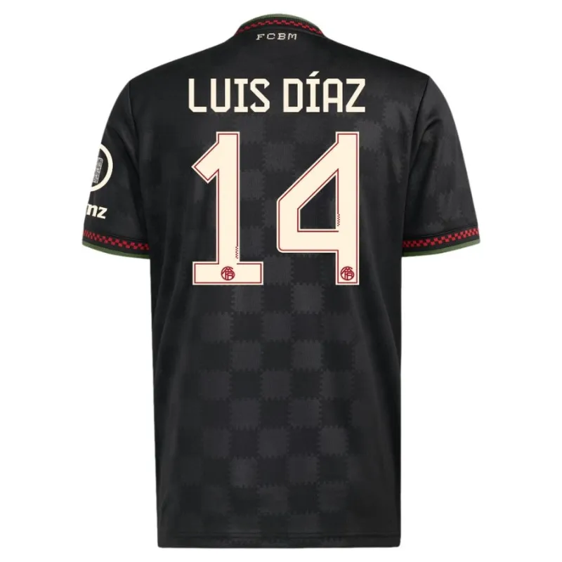 Bayern Monaco LUIS DIAZ Maglia Terza 2025/26 - Nero