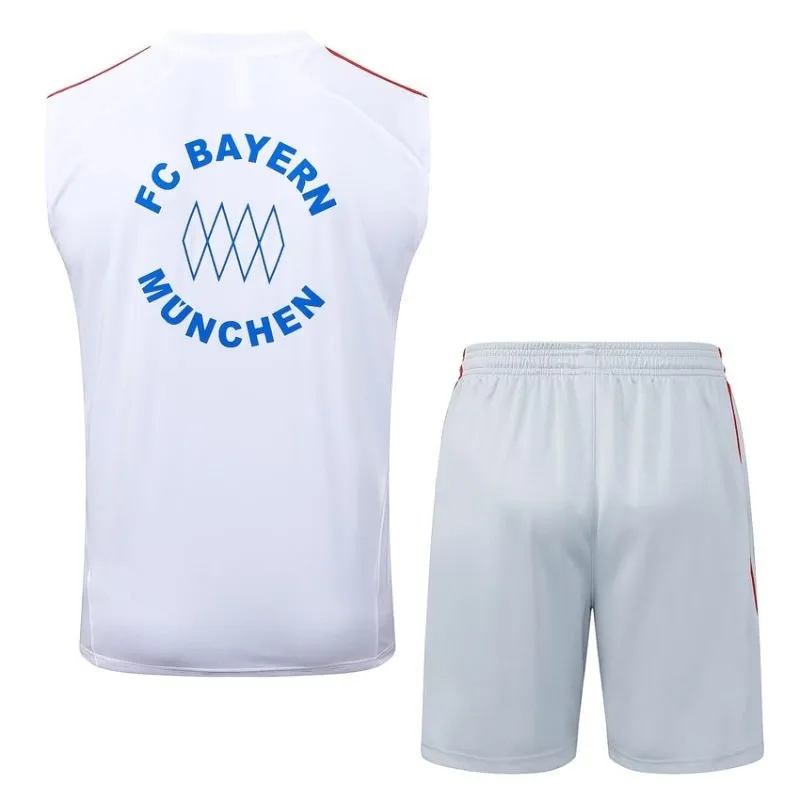 Bayern Monaco 2025/26 Set Pantaloncini e Canotta - Bianco