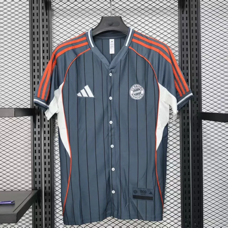 Bayern Munich 2025/26 Baseball Edition Player Jersey - Grey