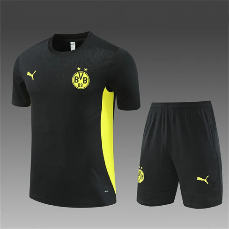 Borussia Dortmund maglietta d'allenamento + shorts per bambini 2024/25, nero