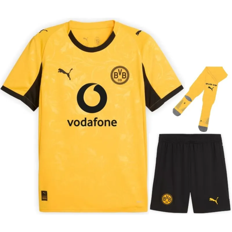 BVB Dortmund Conjunto Camiseta de Copa Infantil 2025/26 - Amarillo