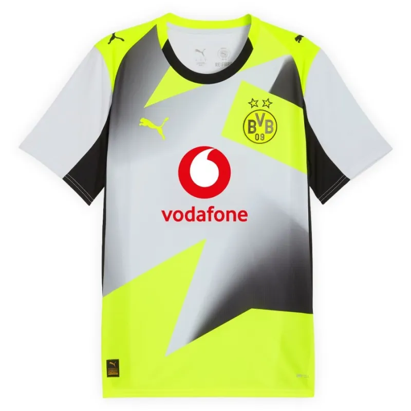 Dortmund 2025/26 Away Kids Kit Set - Grey/Green