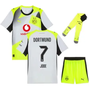 Dortmund JOBE 2025/26 Conjunto infantil visitante - Gris/Verde