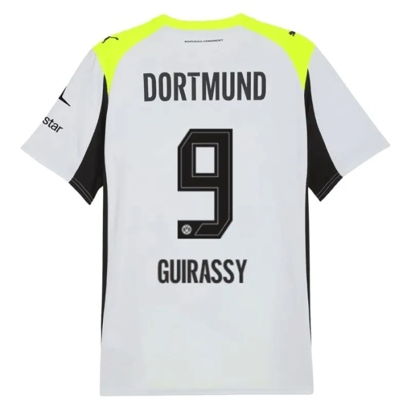 Dortmund GUIRASSY 2025/26 Conjunto infantil visitante - Gris/Verde
