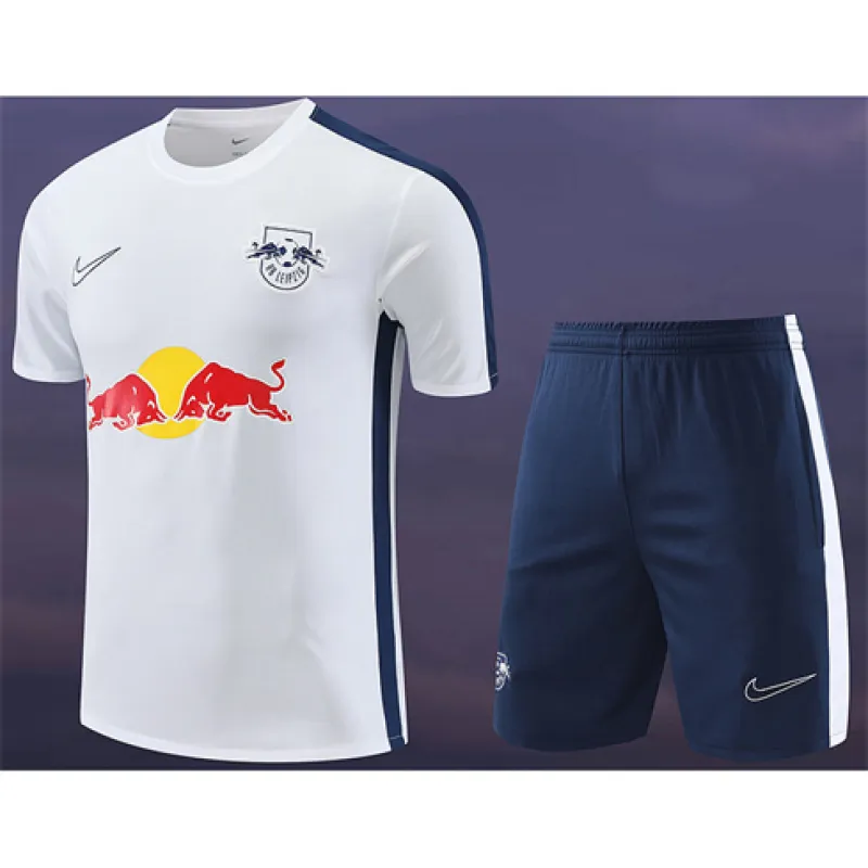 RB Leipzig 2024/25 maillot et shorts d'entraînement de marque, blanc
