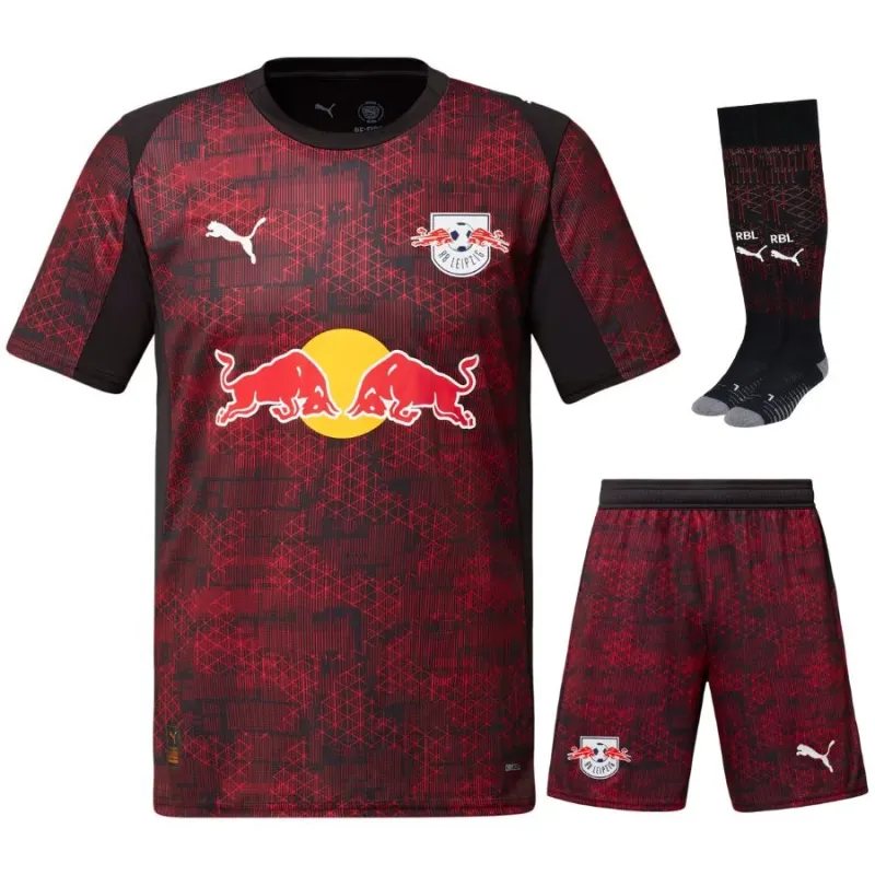 RB Leipzig 2025/26 Kinder Set Dritttrikot - Rot