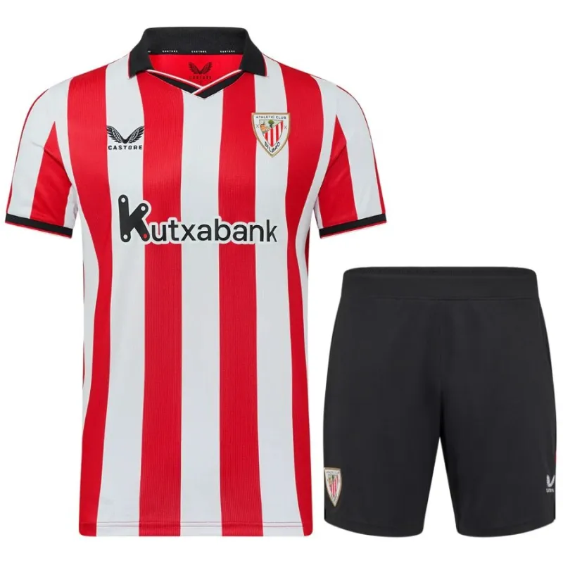 Ensemble Maillot Domicile Enfant Athletic Bilbao 2025/26 - Rouge/Blanc