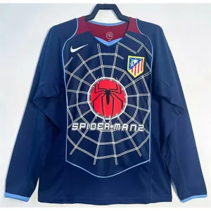 Camiseta retro de mangas largas de Atletico Madrid 2004/05 de visita - Azul