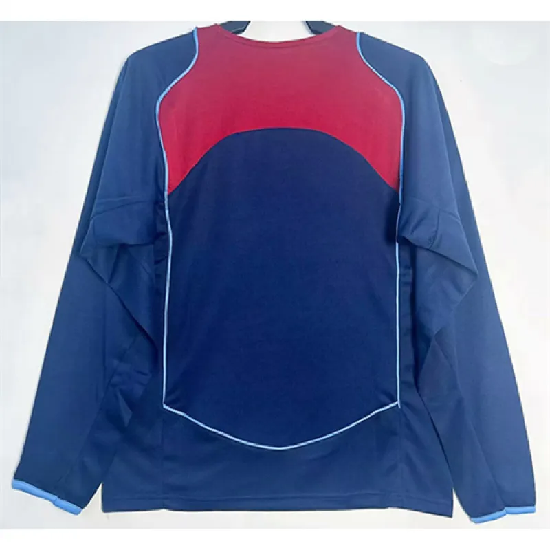 Maglia retrò a maniche lunghe di Atletico Madrid 2004/05 fuori casa - Blu