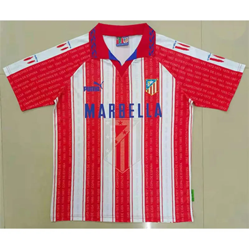 Maglia retrò di Atletico Madrid 1995/96 in casa - Rosso/Bianco
