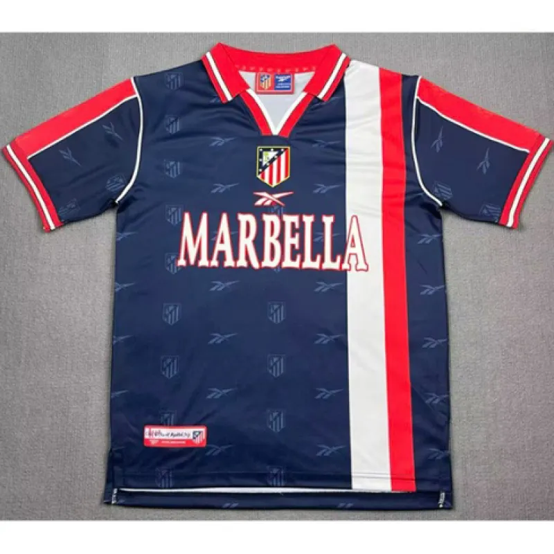 Maglia retrò di Atletico Madrid 1998/99 fuori casa - Blu