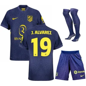 Álvarez Conjunto de camiseta visitante infantil del Atlético de Madrid 2025/26 - Azul