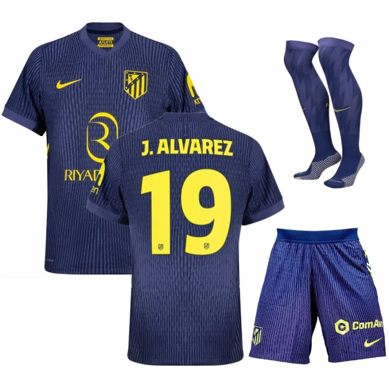 Álvarez Conjunto de camiseta visitante infantil del Atlético de Madrid 2025/26 - Azul