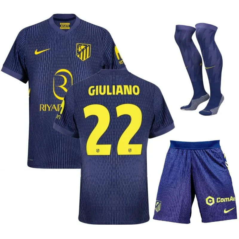 Giuliano Ensemble de maillot extérieur enfant de l'Atlético Madrid 2025/26 - Bleu