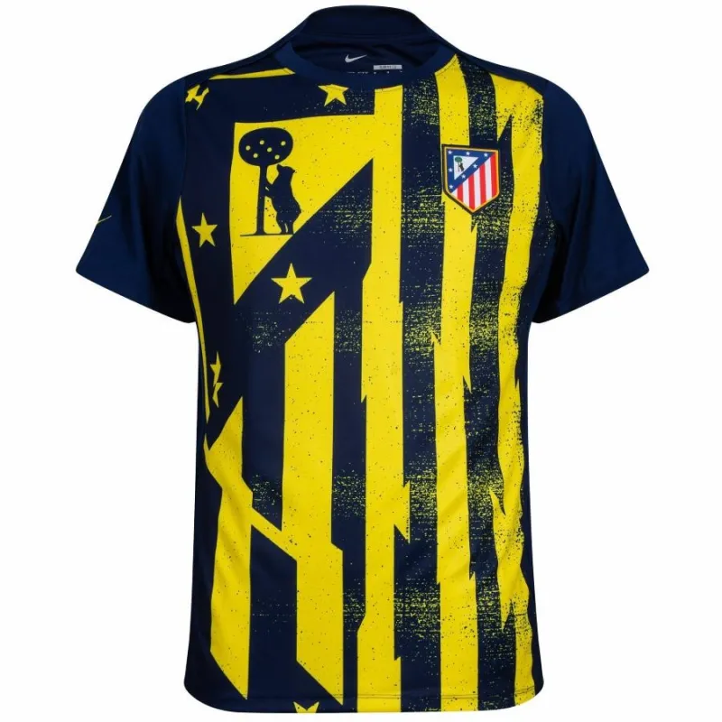 Camiseta de pre-partido del Atlético Madrid 2025/26 - Azul/Amarillo