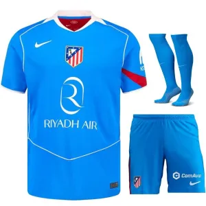 Atlético de Madrid Camiseta Niño Tercera Conjunto 2025/26 - Azul