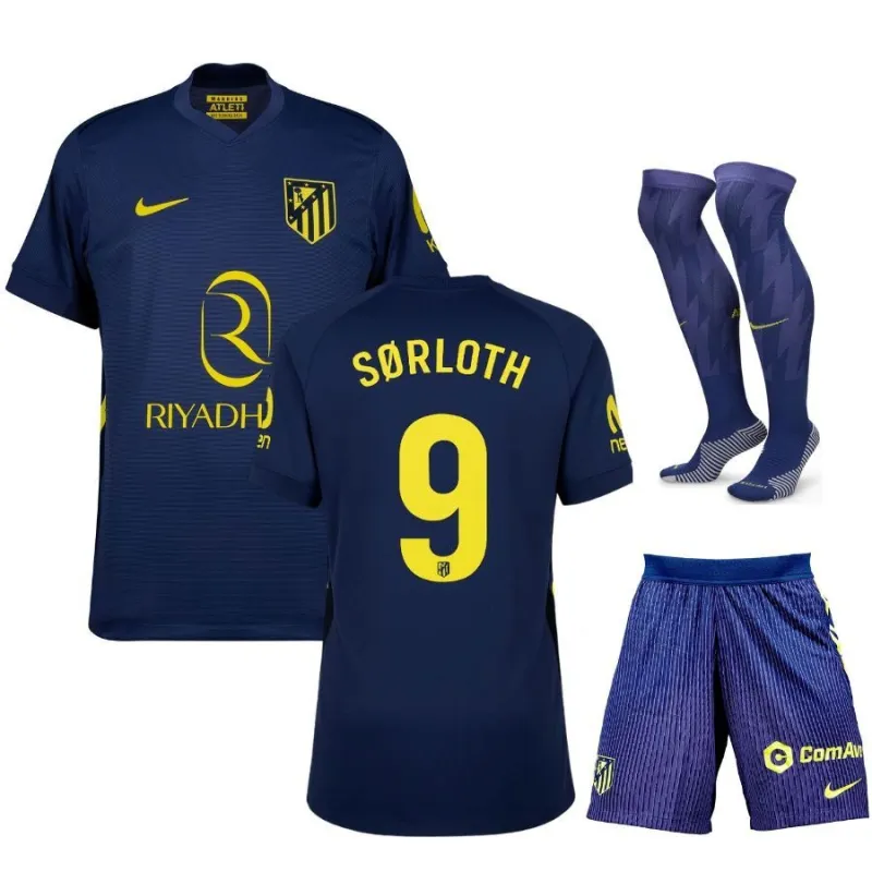 Atlético Madrid SØRLOTH 2025/26 Kit bambino away - Blu