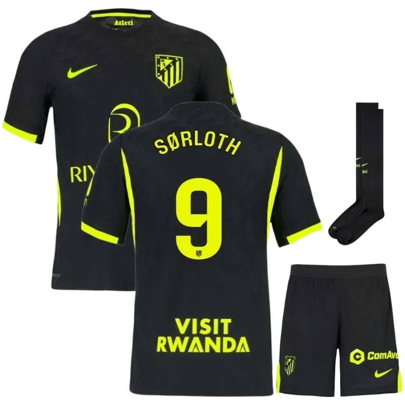 Atletico Madrid SORLOTH 2026/27 Away Kids Kit