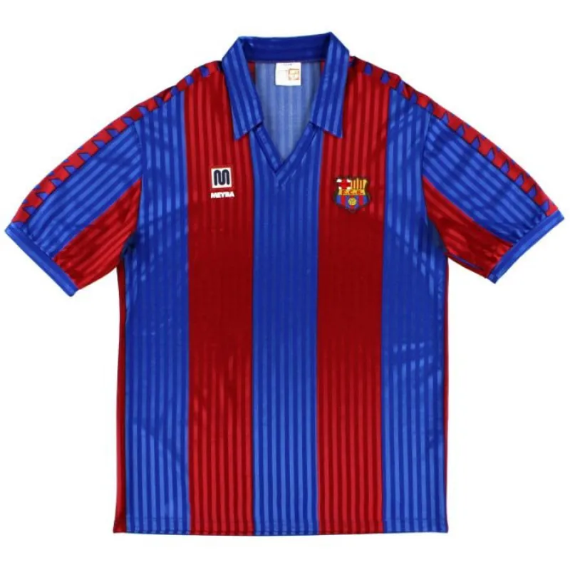 Barcellona 1989 1992 Maglia Casa Retro - Rosso/Azzurro
