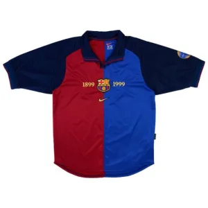Barcelone 1999/20 Maillot Domicile Rétro - Rouge/Bleu
