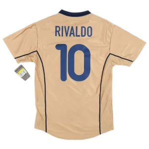Barcelona RIVALDO 2001/02 Retro-Auswärtstrikot - Gelb