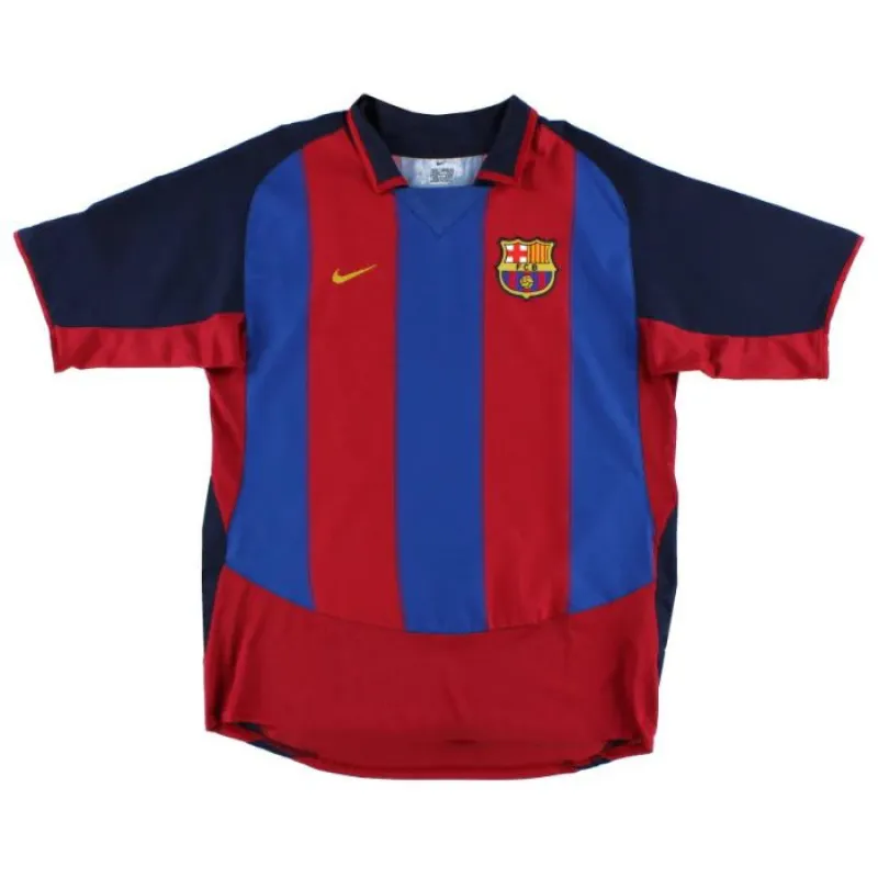 Barcelona 2003/04 Camiseta Local Retro - Rojo/Azul