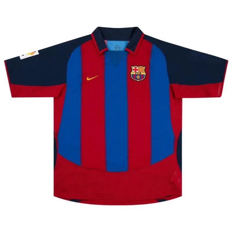 Barcelona RONALDINHO 2003/04 Retro-Heimtrikot - Rot/Blau