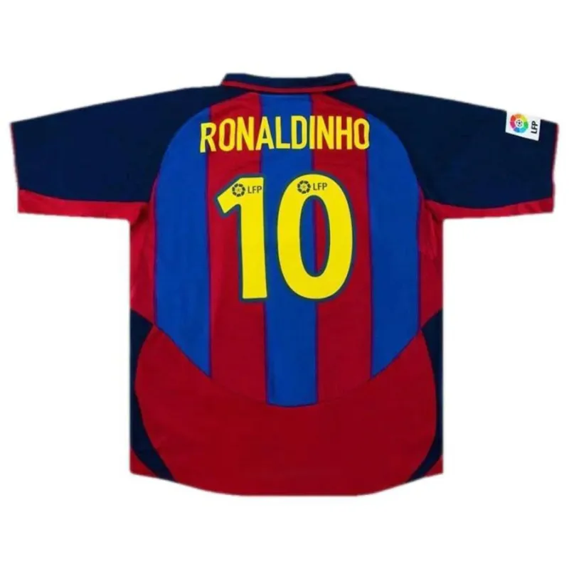 Barcelona RONALDINHO 2003/04 Retro-Heimtrikot - Rot/Blau