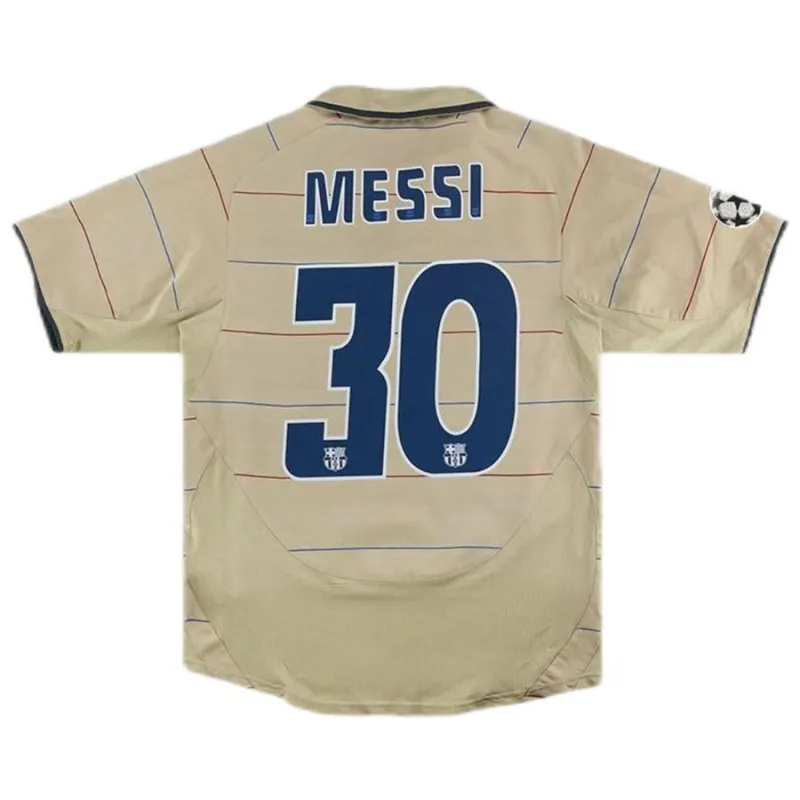 Barcelona MESSI 2003 2005 Retro-Auswärtstrikot - Gelb