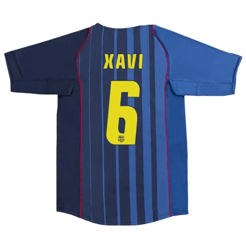 Barcellona XAVI 2004/05 Maglia Fuori Casa Retro - Azzurro