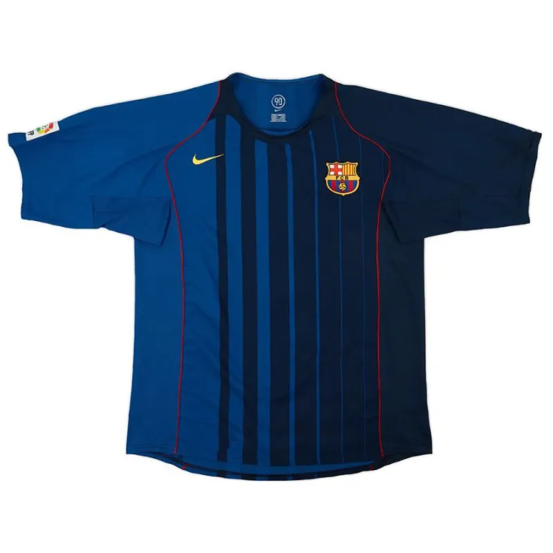 Barcellona RONALDINHO 2004/05 Maglia Fuori Casa Retro - Azzurro