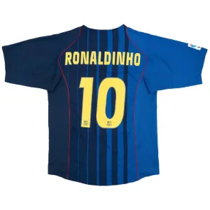 Barcelona RONALDINHO 2004/05 Retro-Auswärtstrikot - Blau