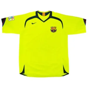 ​​Camiseta de visitante retro del FC Barcelona 2005/06 - Verde​​