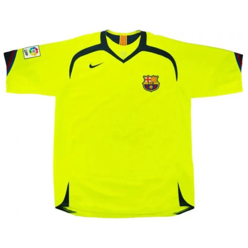 ​​Camiseta de visitante retro del FC Barcelona 2005/06 - Verde​​