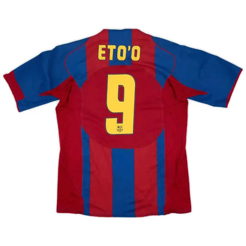 Camiseta Retro de Local ETO'O 2006/07 del Barcelona - Rojo/Azul